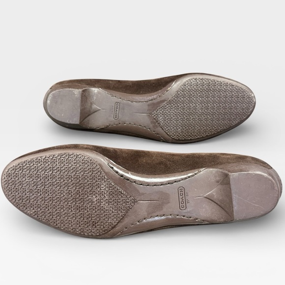 Coach Lydia Brown Suede Loafers with Velvet Bow womens size 8.5 - Picture 5 of 7